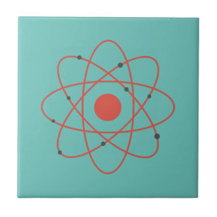 Stay Positive atom physics science geek Ceramic Tile