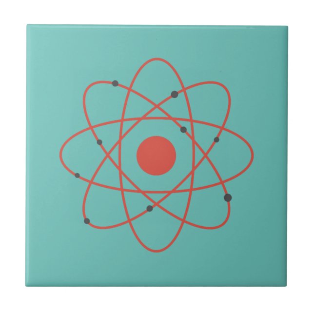 Stay Positive atom physics science geek Ceramic Tile (Front)