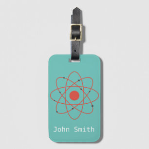 Stay Positive atom physics science geek Luggage Tag