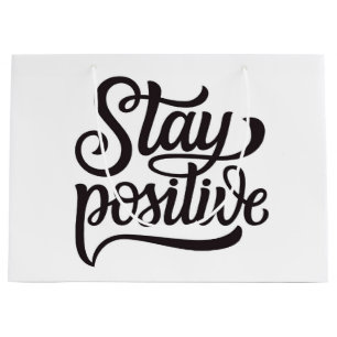 Stay Positive Blue Large Gift Bag