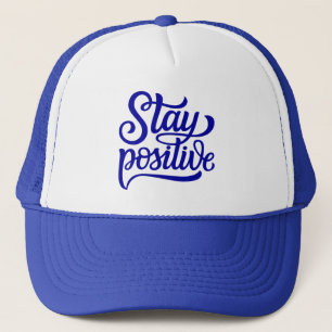 Stay Positive Blue Trucker Hat