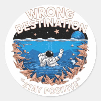 stay positive classic round sticker