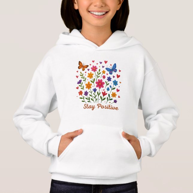 Stay Positive – Flowers & Butterflies (Front)