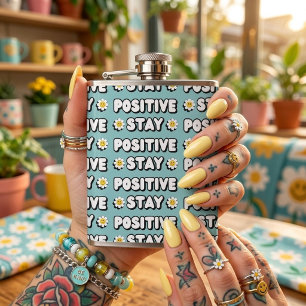 Stay Positive Hip Flask