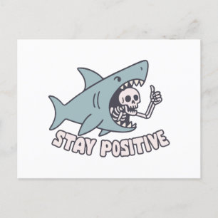 Stay positive holiday postcard