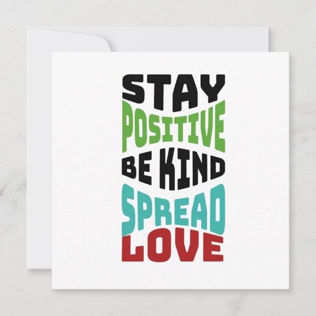 Stay Positive Invitation (Front)
