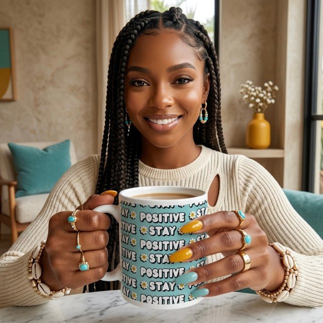 Stay Positive Large Coffee Mug (Creator Uploaded)