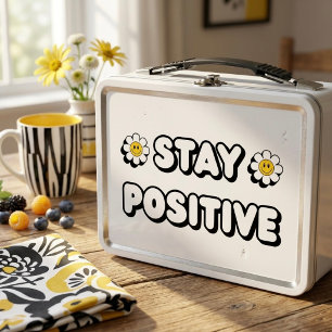 Stay Positive Metal Lunch Box