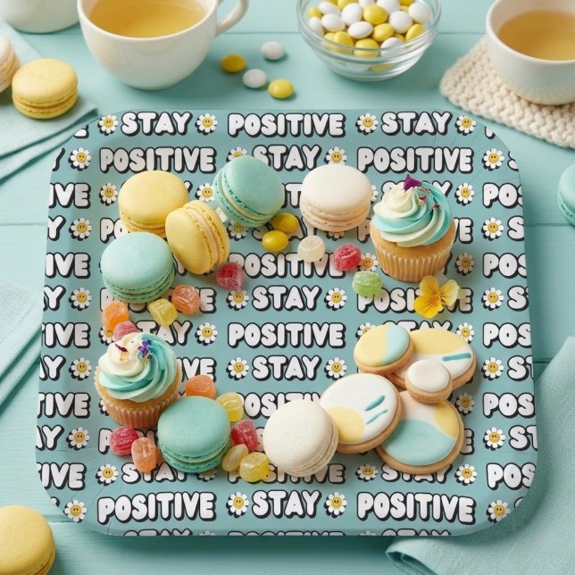 Stay Positive Paper Plate (Creator Uploaded)