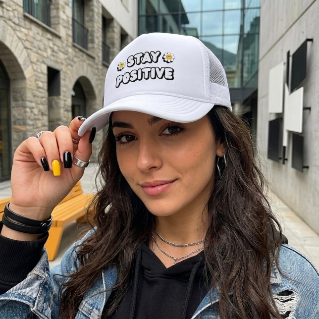 Stay Positive Trucker Hat (Creator Uploaded)