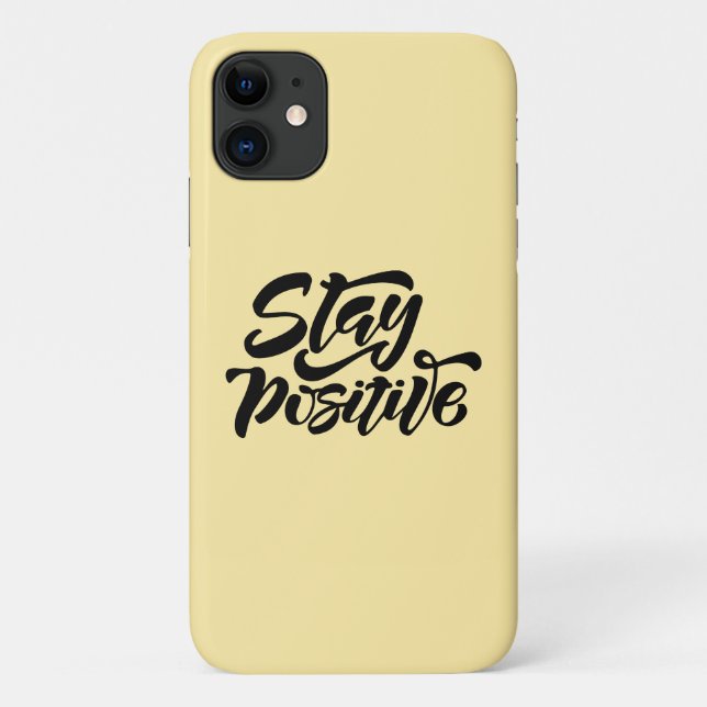 Stay Positive Yellow Case-Mate iPhone Case (Back)