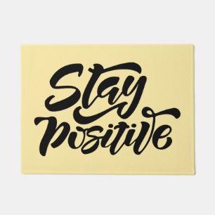 Stay Positive Yellow Doormat