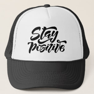 Stay Positive Yellow Trucker Hat