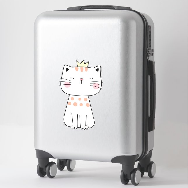 Stay Pretty Kitty Vinyl Sticker (Suitcase)