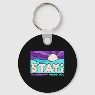 Stay Prevention Awareness Mental Health Support Key Ring