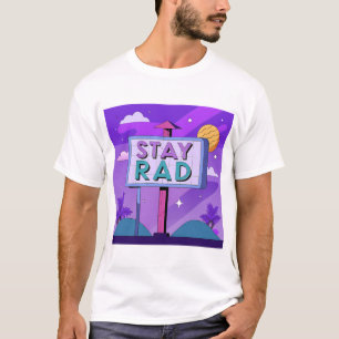 "Stay Rad" Vaporwave Sunset Scene T-Shirt