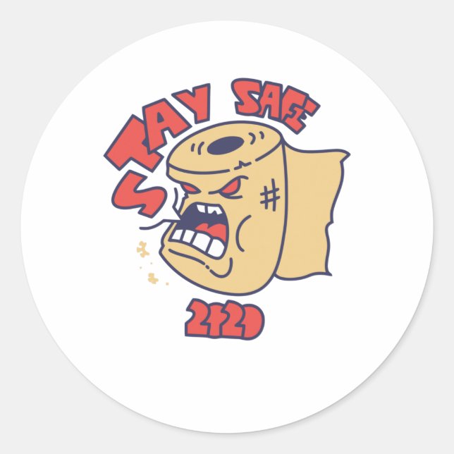 Stay Safe 2020 Classic Round Sticker (Front)
