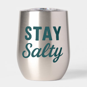 Stay Salty   Teal Coastal Surf Life Ocean Graphic