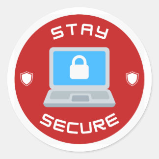 Stay Secure Laptop Sticker