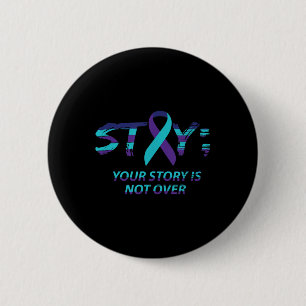 Stay Semicolon Suicide Awareness Mental Health 6 Cm Round Badge