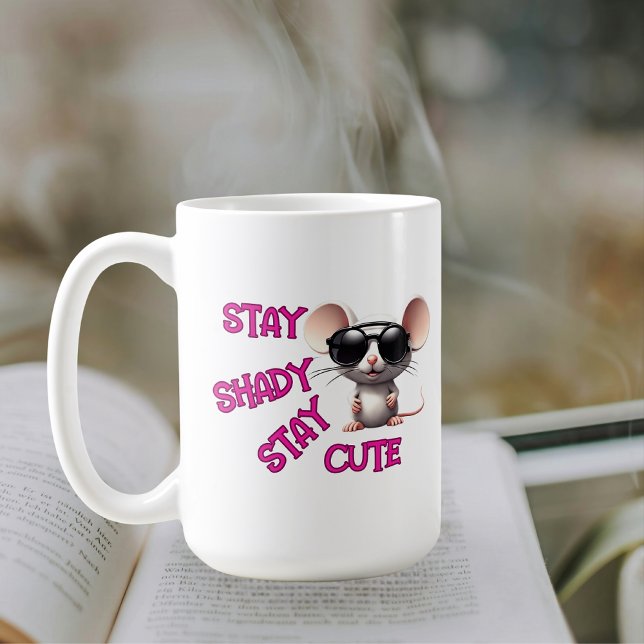 Stay Shady, Stay Cute Mouse Coffee Mug (Creator Uploaded)
