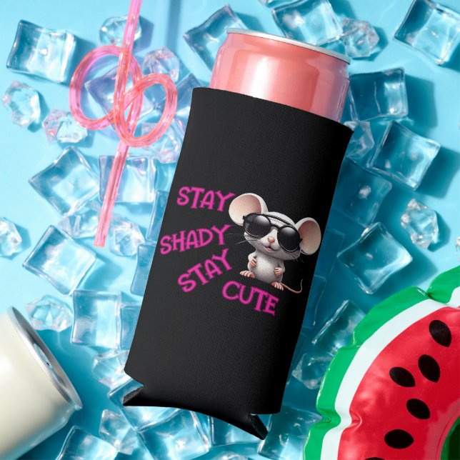    Stay Shady, Stay Cute Mouse Seltzer Can Cooler (In Situ Summer)