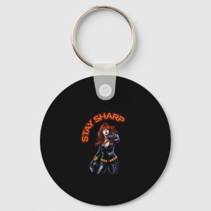 Stay Sharp - Black widow Key Ring