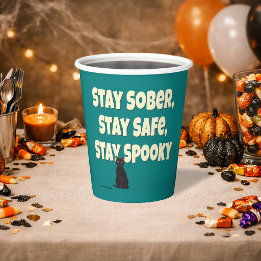 Stay Sober Stay Safe Stay Spooky | Sober Halloween Paper Cups