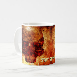 Stay Spooky. 3D human skull. Coffee Mug