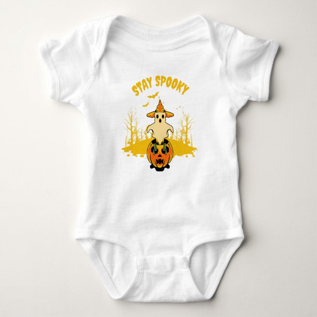 Stay spooky  baby bodysuit (Front)