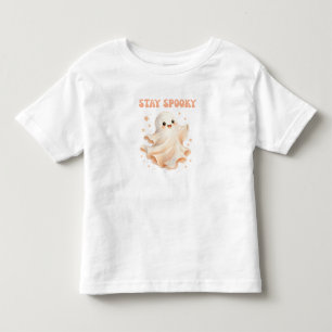 Stay Spooky Cute Watercolor Ghost Dancing Toddler T-Shirt