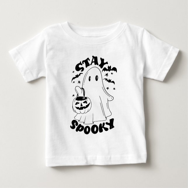 Stay Spooky Ghost Baby T-Shirt (Front)