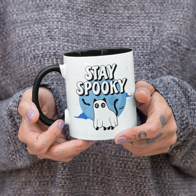 Stay Spooky Ghost Cat Mug (Creator Uploaded)