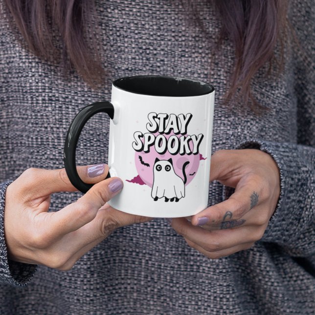 Stay Spooky Ghost Cat Mug (Creator Uploaded)