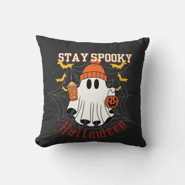 Stay Spooky Ghost Halloween  Cushion (Front)