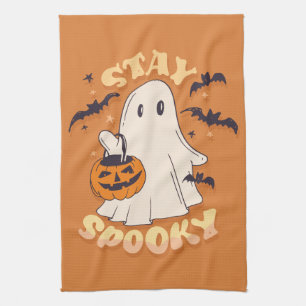 Stay Spooky Ghost Tea Towel