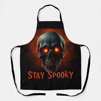 Stay Spooky Gothic Skull Apron