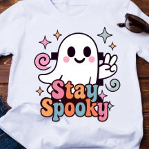 Stay Spooky Groovy Ghost Retro Pastel Halloween