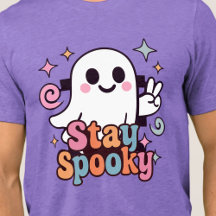 Stay Spooky Groovy Ghost Retro Pastel Halloween