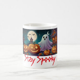 Stay Spooky, Halloween Ghosts and Pumpkins Coffee Mug