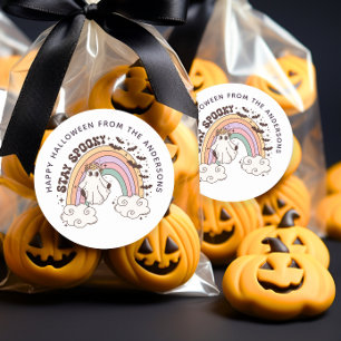 Stay Spooky Halloween Groovy Treat Bag Sticker