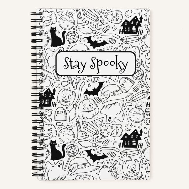 Stay Spooky Halloween Illustration Notebook (Front)