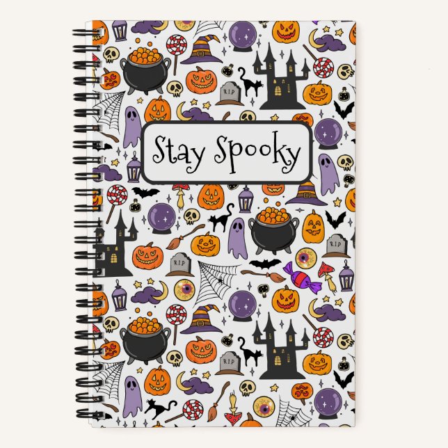 Stay Spooky Halloween Illustration Notebook (Front)