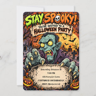 🧟♂️🎃 Stay Spooky Halloween Party Invitation 👻