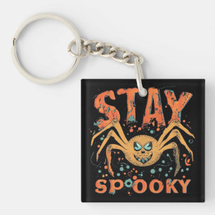 Stay Spooky Halloween Spider Key Ring