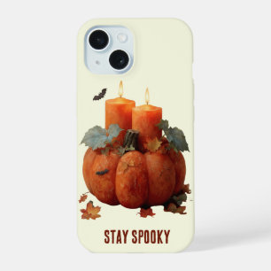 Stay Spooky Pumpkin with Candles iPhone 15 Case