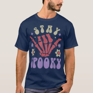 Stay Spooky Retro Groovy Halloween Outfit Costume T-Shirt