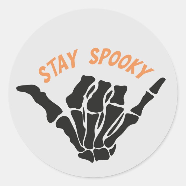 Stay Spooky Skeleton Hand Sticker (Front)