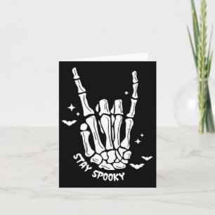 Stay-spooky Skeleton Hands Halloween  Card