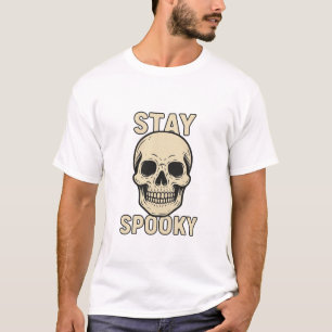 Stay Spooky Vintage Skull T-Shirt, Tattoo Style T-Shirt